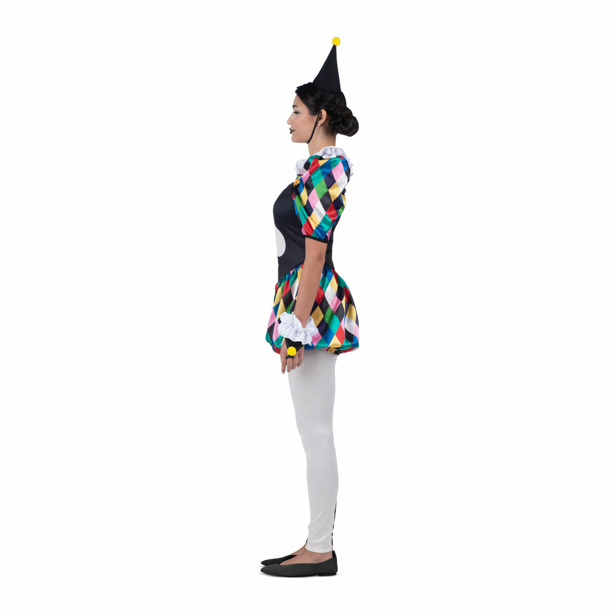 Maskeraddräkt vuxna My Other Me Harlekinfigur Vit Svart (6 Delar) - 4