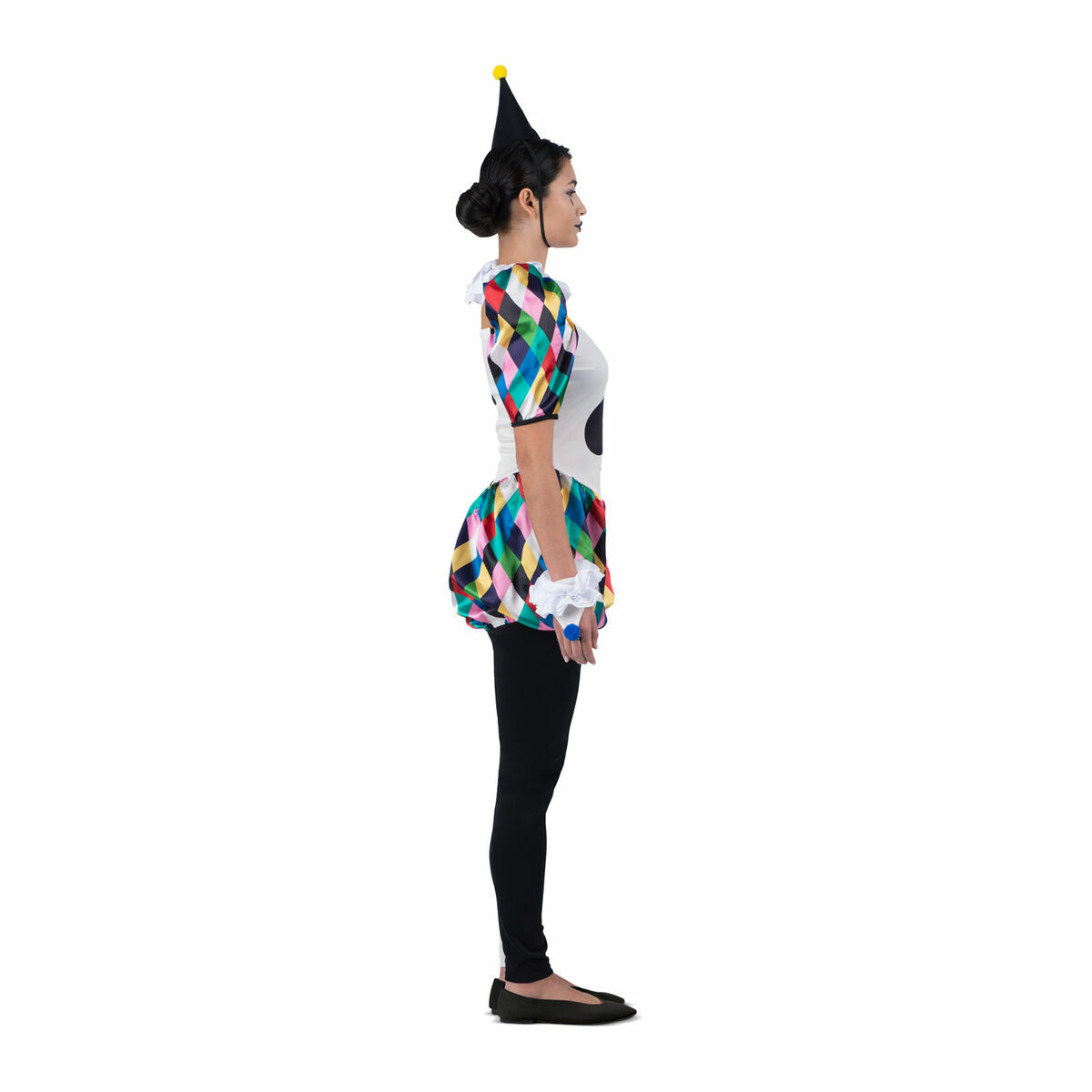 Maskeraddräkt vuxna My Other Me Harlekinfigur Vit Svart (6 Delar) - 11