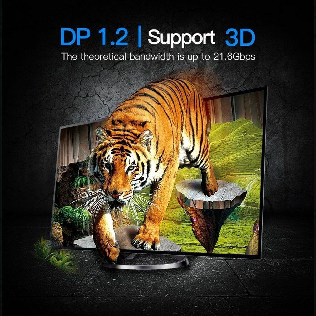 Mini-DisplayPort till DisplayPort-adapter Vention HAABI - 3