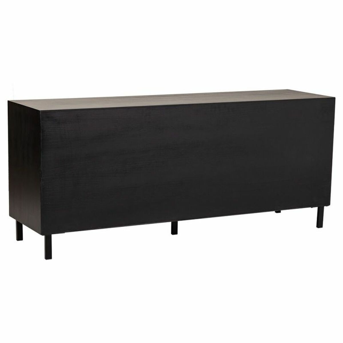 Skänk Alexandra House Living Svart Naturell Rattan Paulowniaträ 45 x 86 x 165 cm - 6