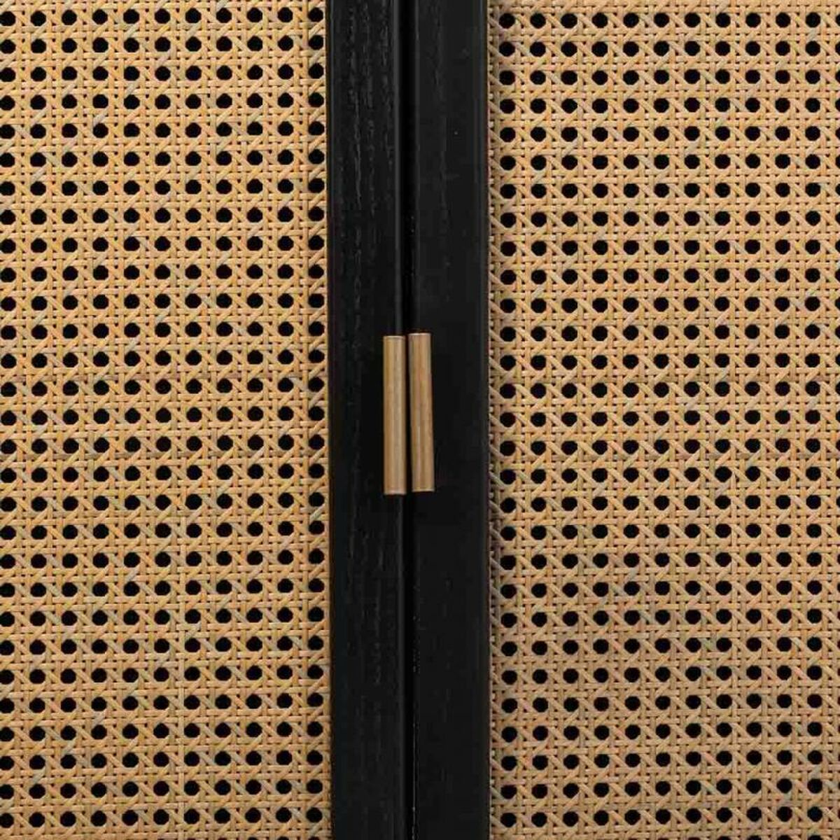 Skänk Alexandra House Living Svart Naturell Rattan Paulowniaträ 45 x 86 x 165 cm - 7