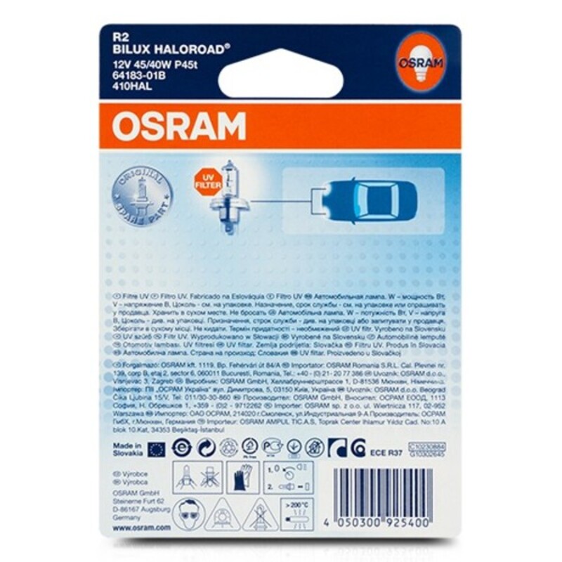 Glödlampa för bil Osram 64183-01B H4 12V 45/40W - 7