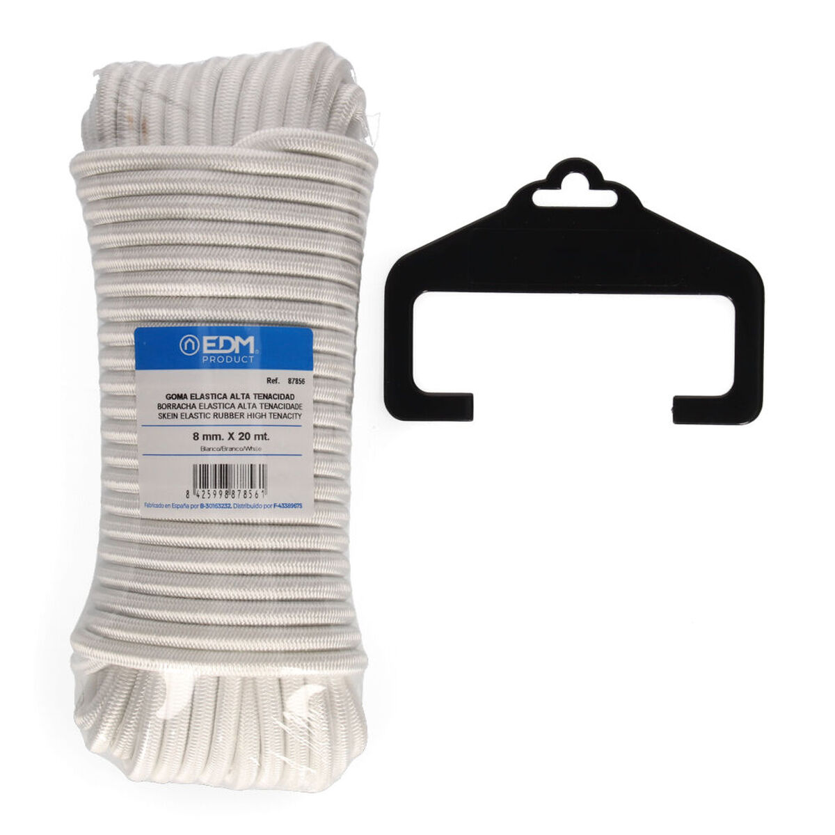 Elastisk sladd EDM 87856 Vit 20 m - 5