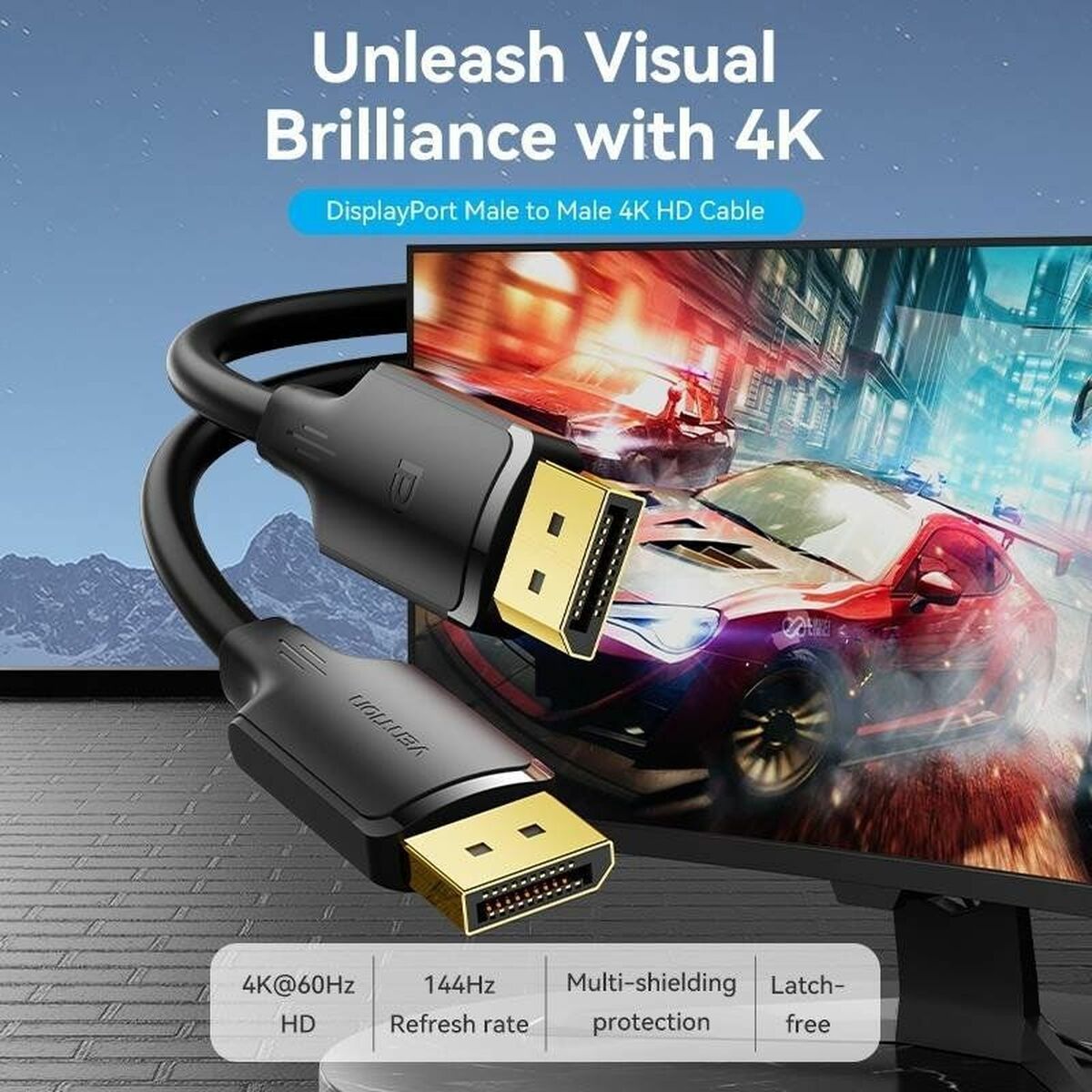 DisplayPort Kabel Vention HAKBJ - 2