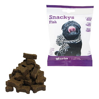 Hundgodis Gloria Display Snackys Fisk