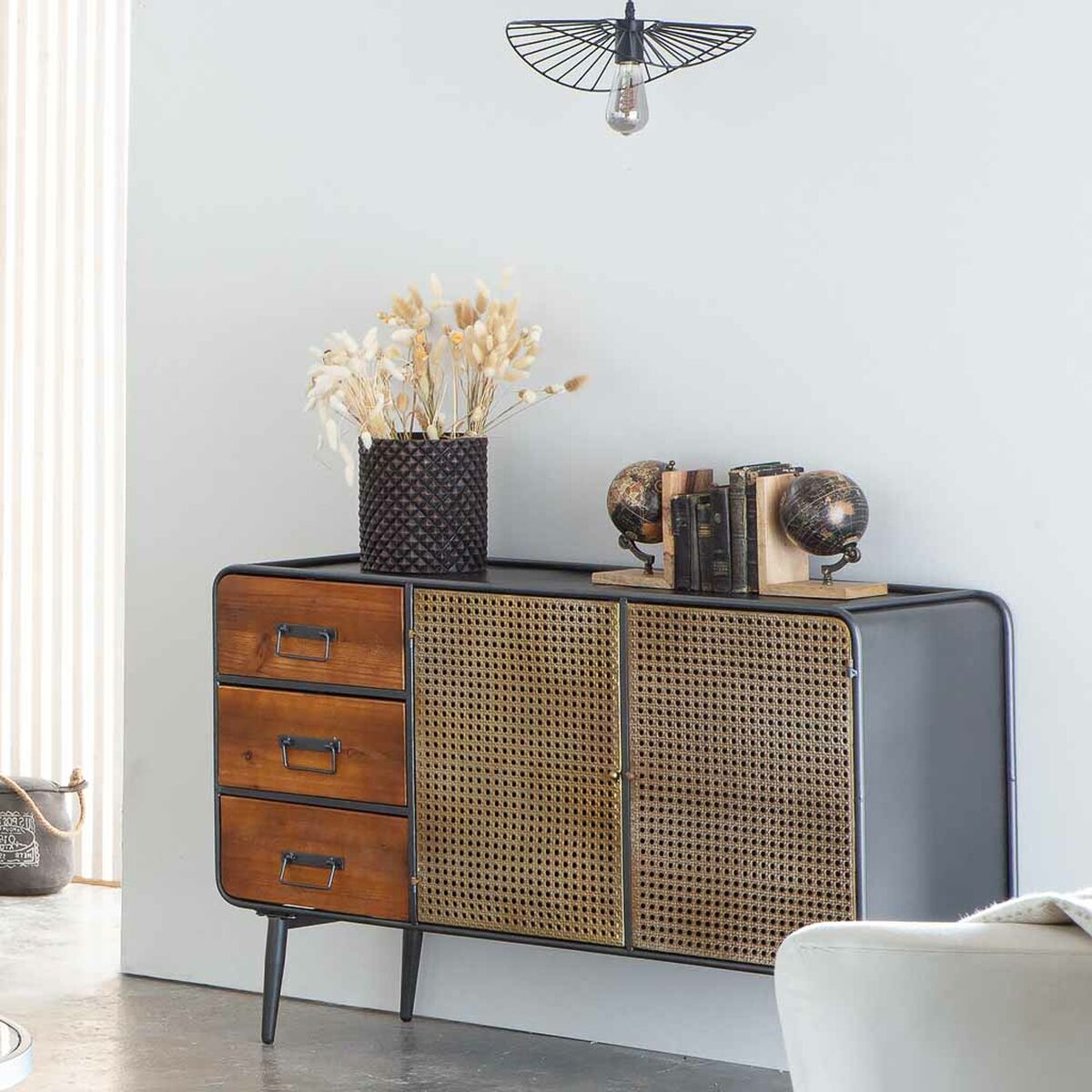Skänk Alexandra House Living Brun Järn 40 x 75 x 120 cm - 2
