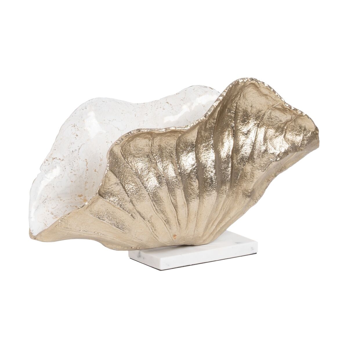 Bordsdekoration Vit Champagne Aluminium Marmor 42 x 16,5 x 24 cm - 2