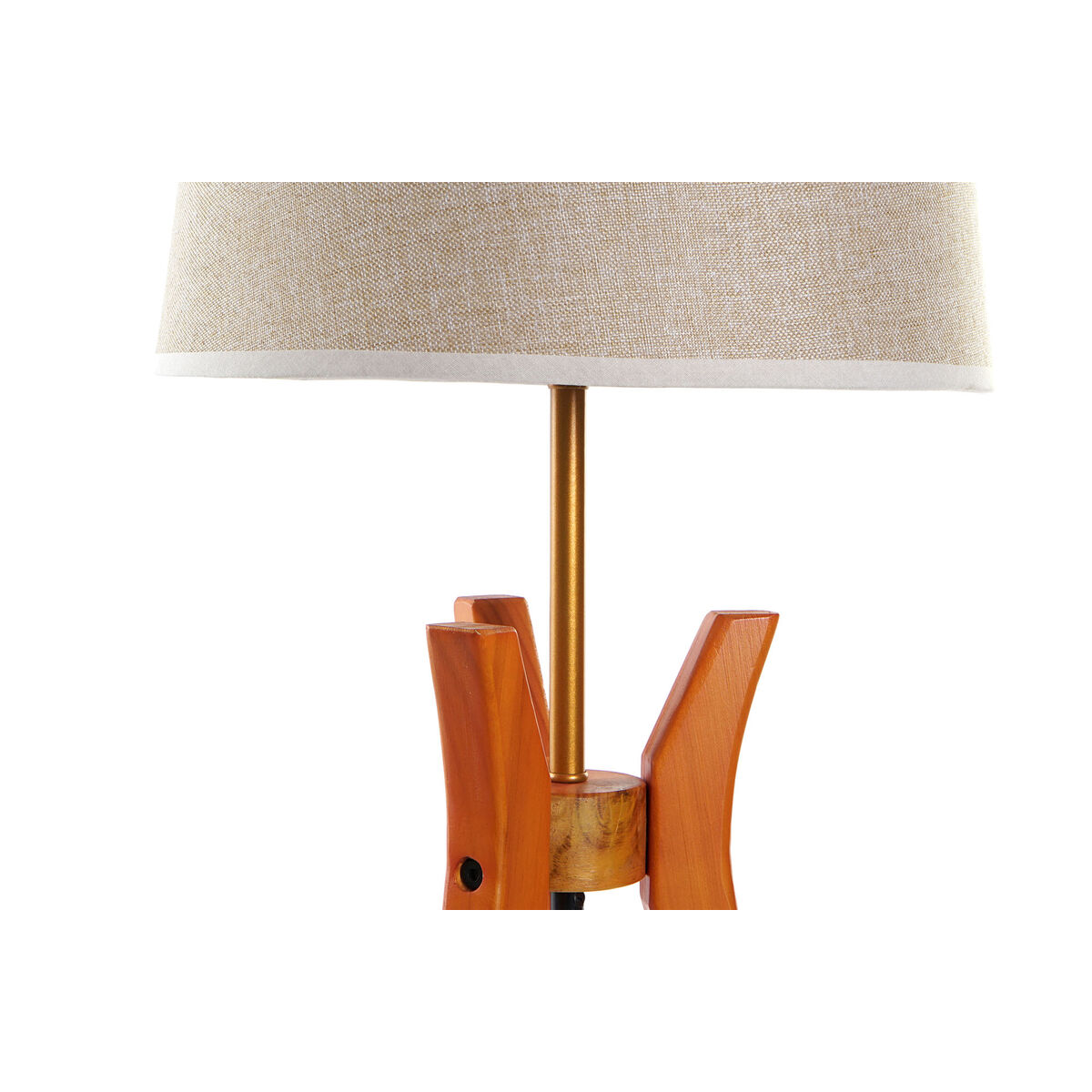 Bordslampa DKD Home Decor Brun Beige Polyester Trä 220 V 50 W - 6