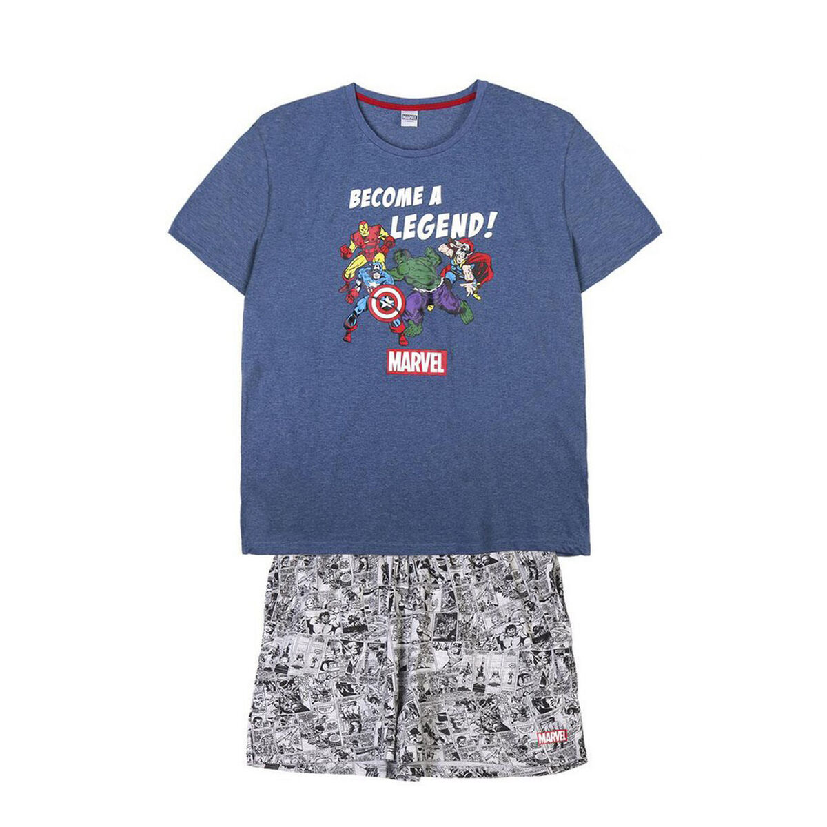 Pyjamas Marvel Grå (Vuxna) Män - 8
