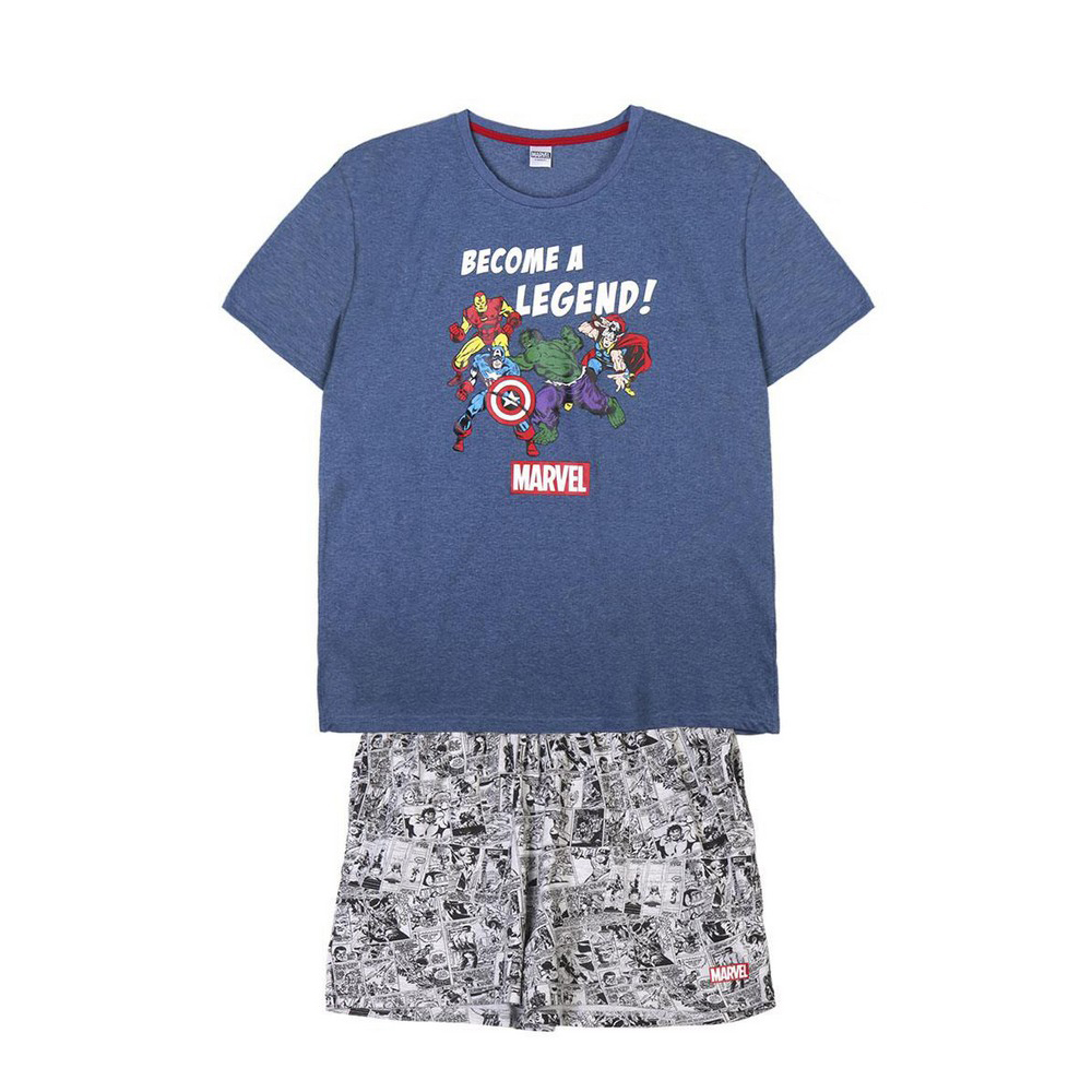 Pyjamas Marvel Grå (Vuxna) Män