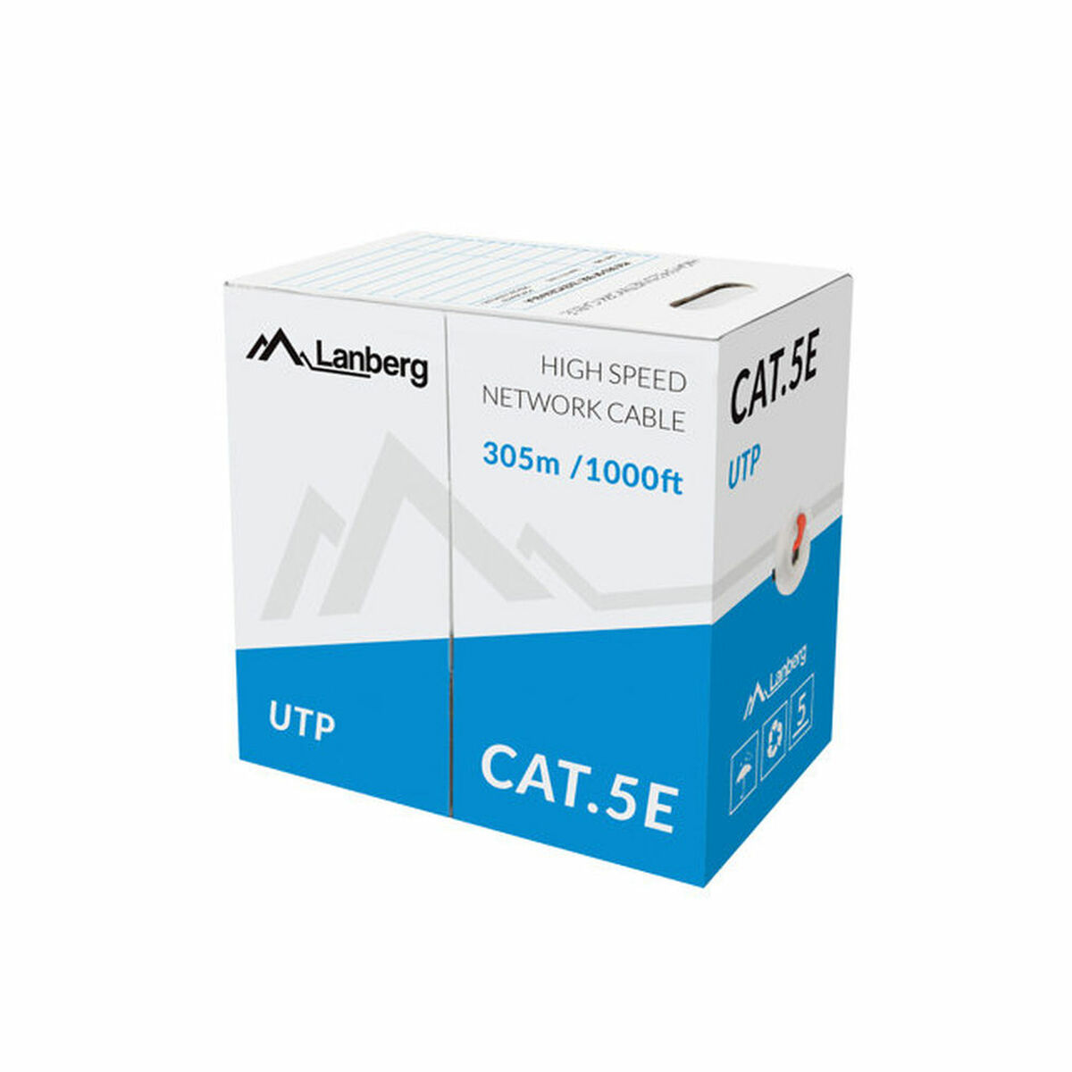 Kabel Ethernet LAN Lanberg LCU5-10CC-0305-R Röd 305 m