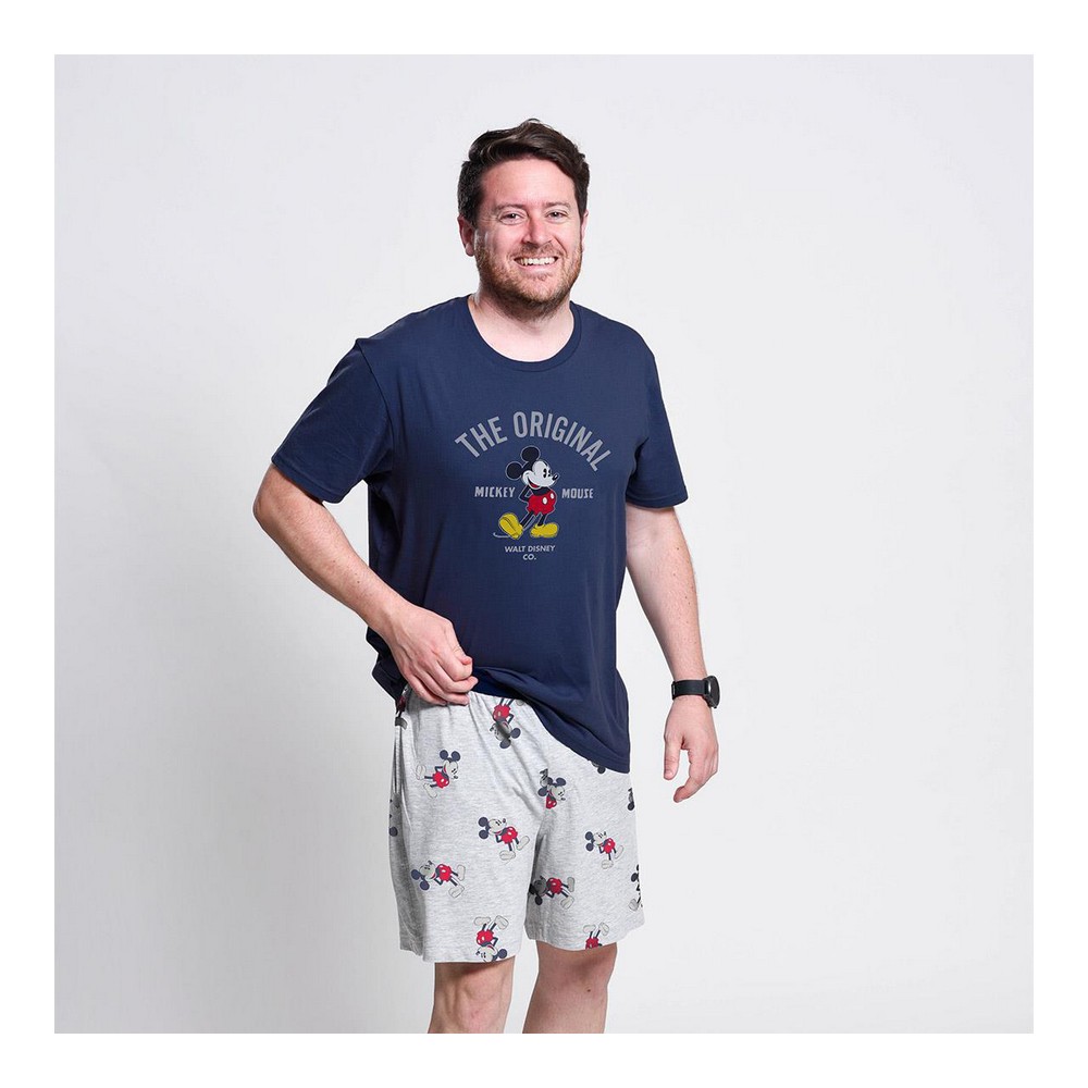 Pyjamas Mickey Mouse Mörkblå (Vuxna) Män - 3