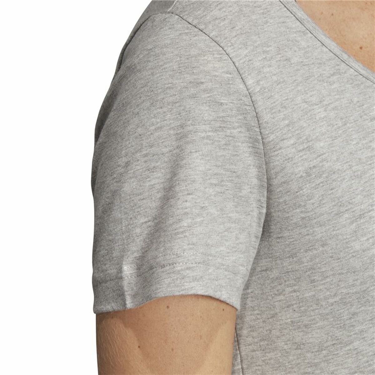 T-shirt med kortärm Dam Adidas Linear Ljusgrå - 16