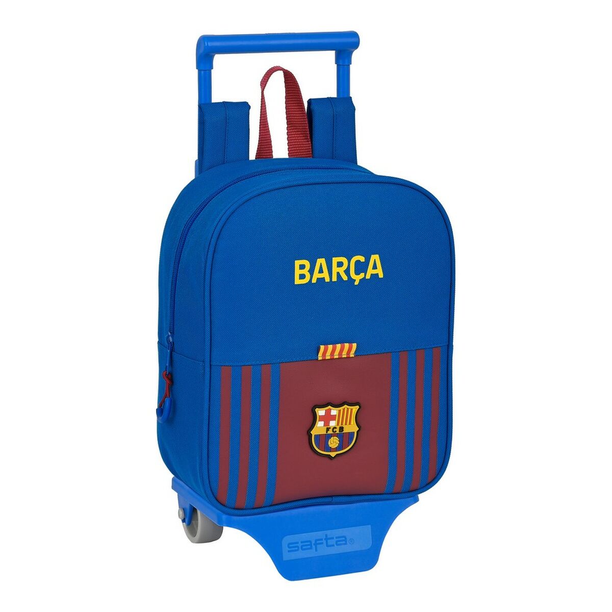 Skolväska med hjul F.C. Barcelona M280 Rödbrun Marinblå - 9