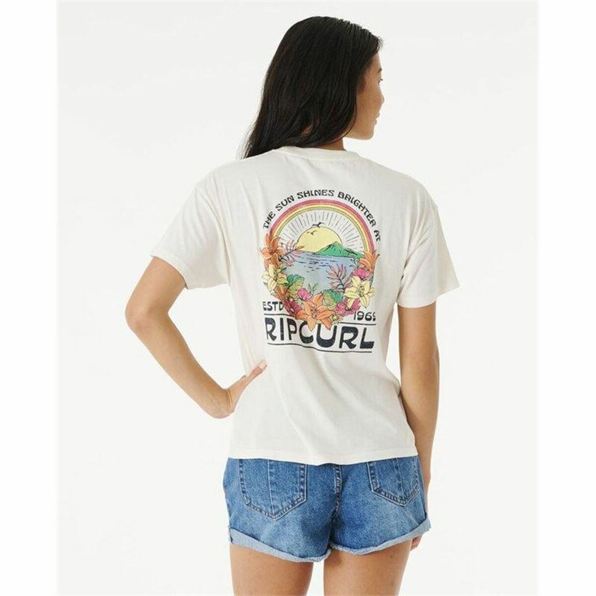 T-shirt med kortärm Rip Curl Sun Relaxed Vit - 2