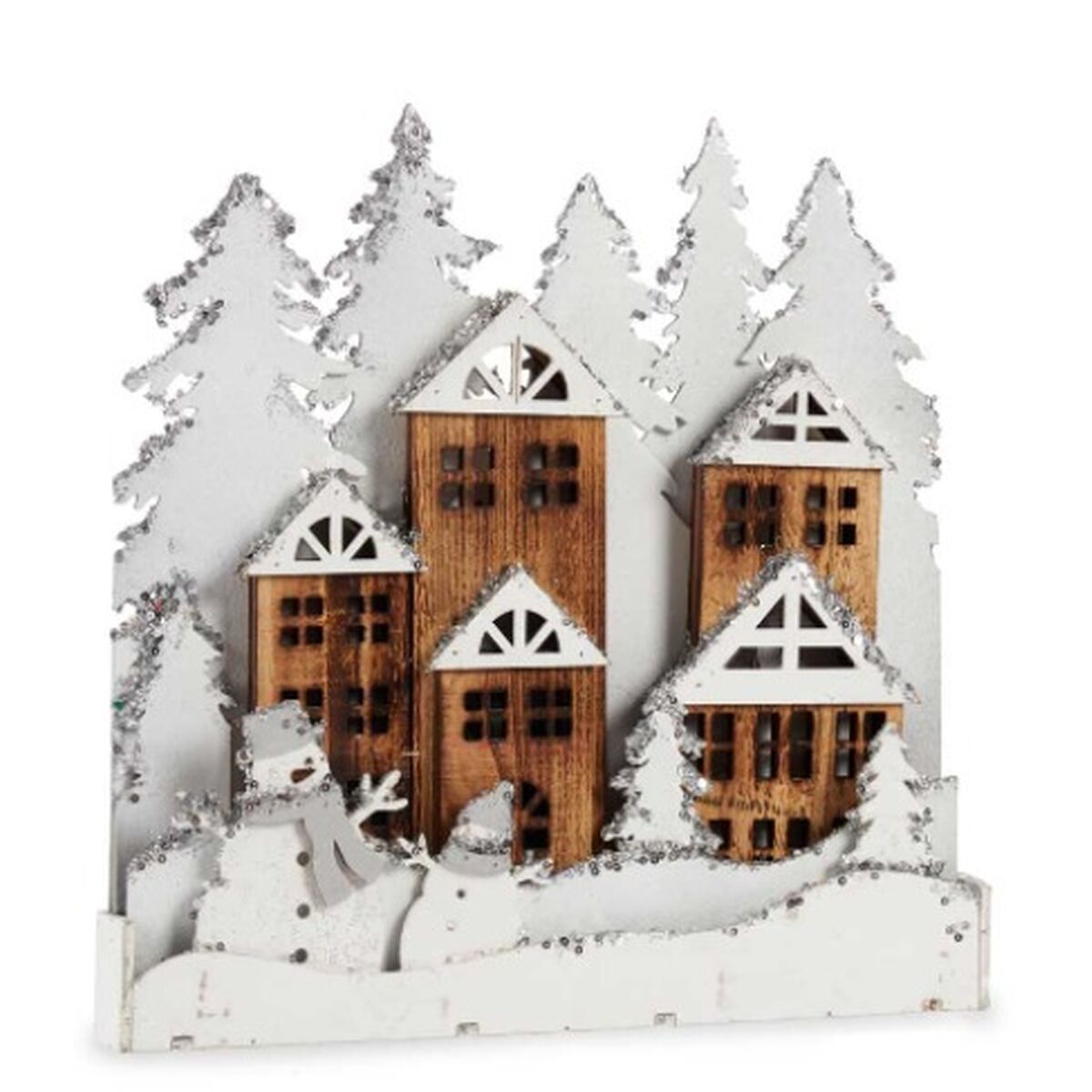Prydnadsfigur Krist+ Vit Brun Stad 44 x 44,7 x 6 cm Ljus (4 antal) - 5