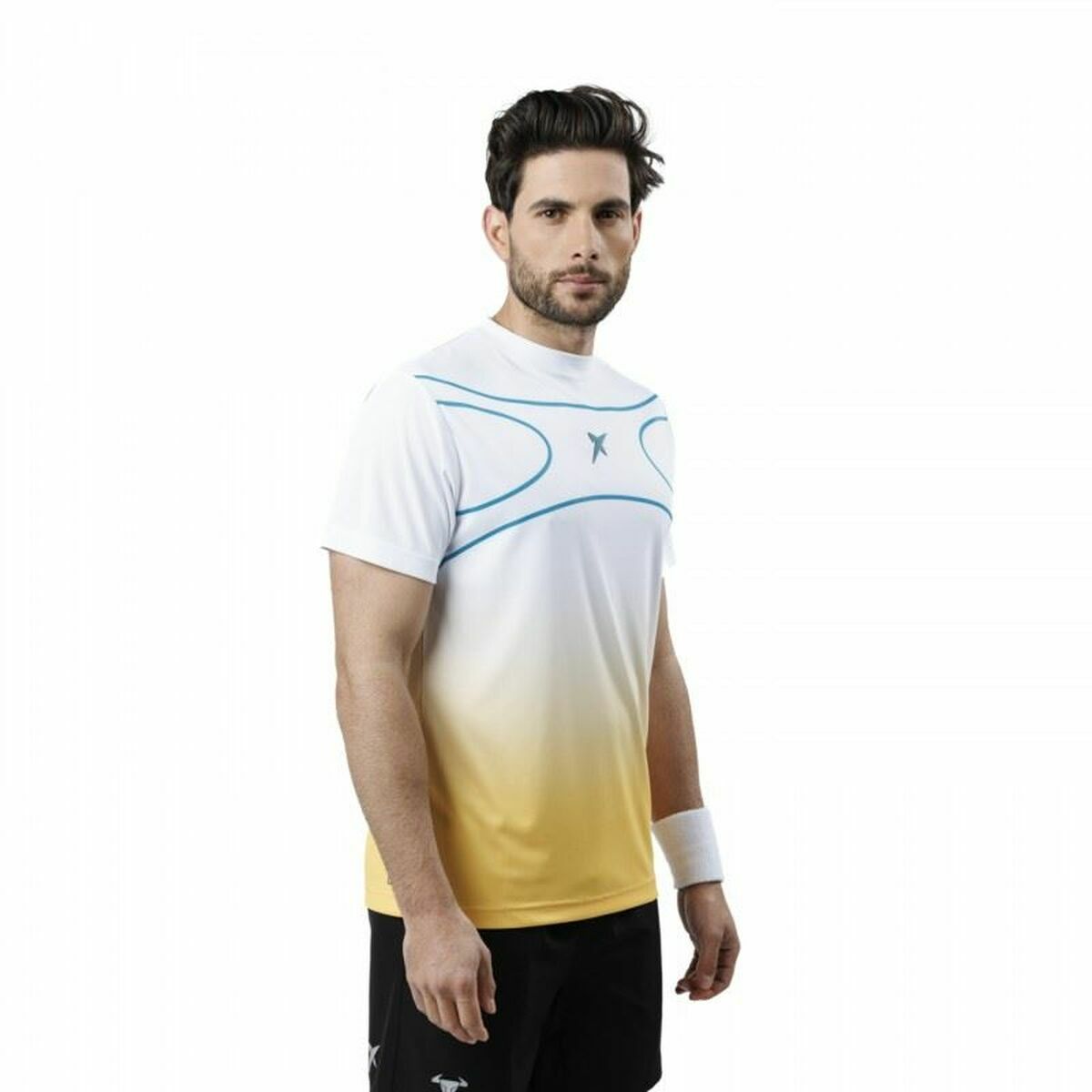 T-shirt med kortärm Herr Drop Shot Alsai Campa Vit - 7