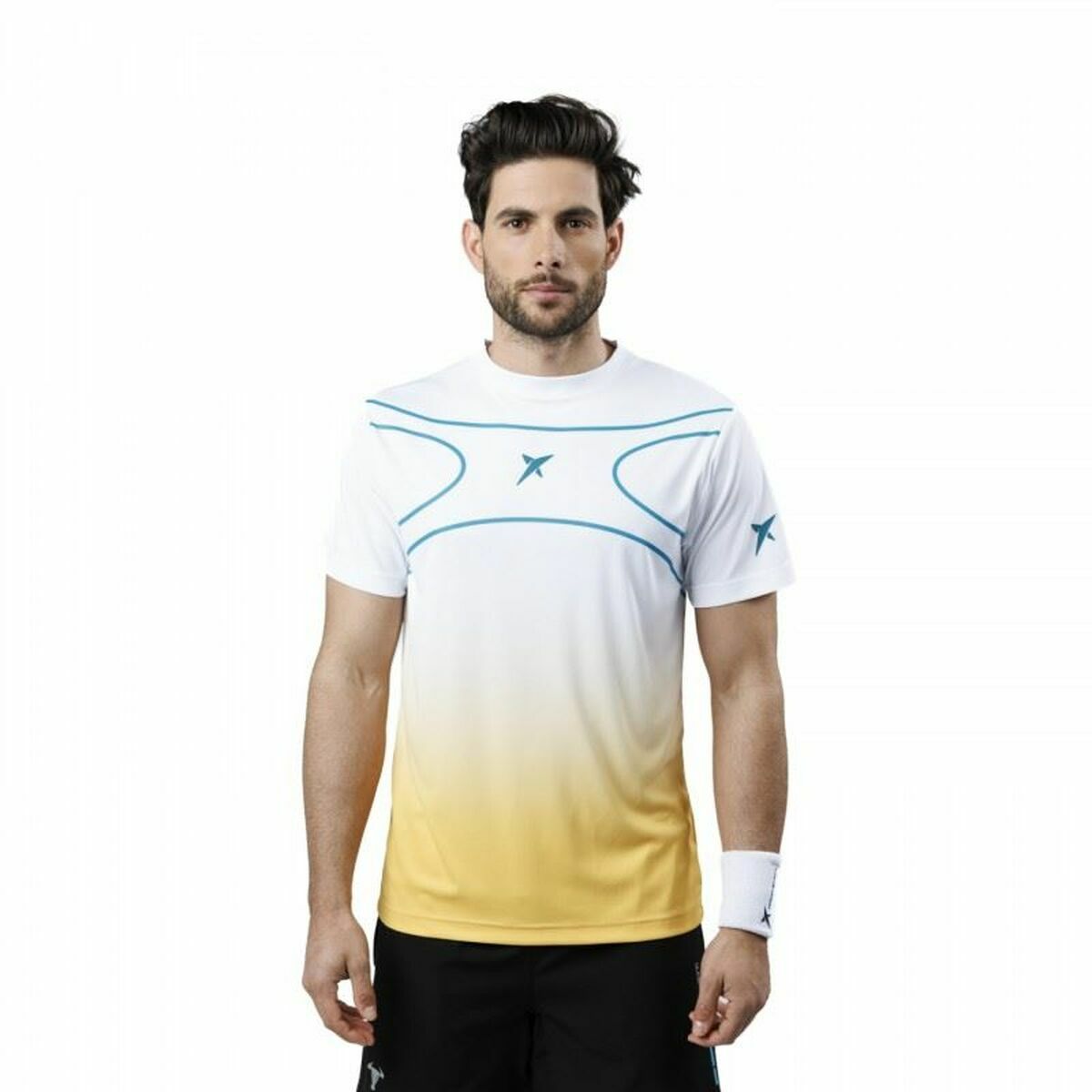 T-shirt med kortärm Herr Drop Shot Alsai Campa Vit - 5