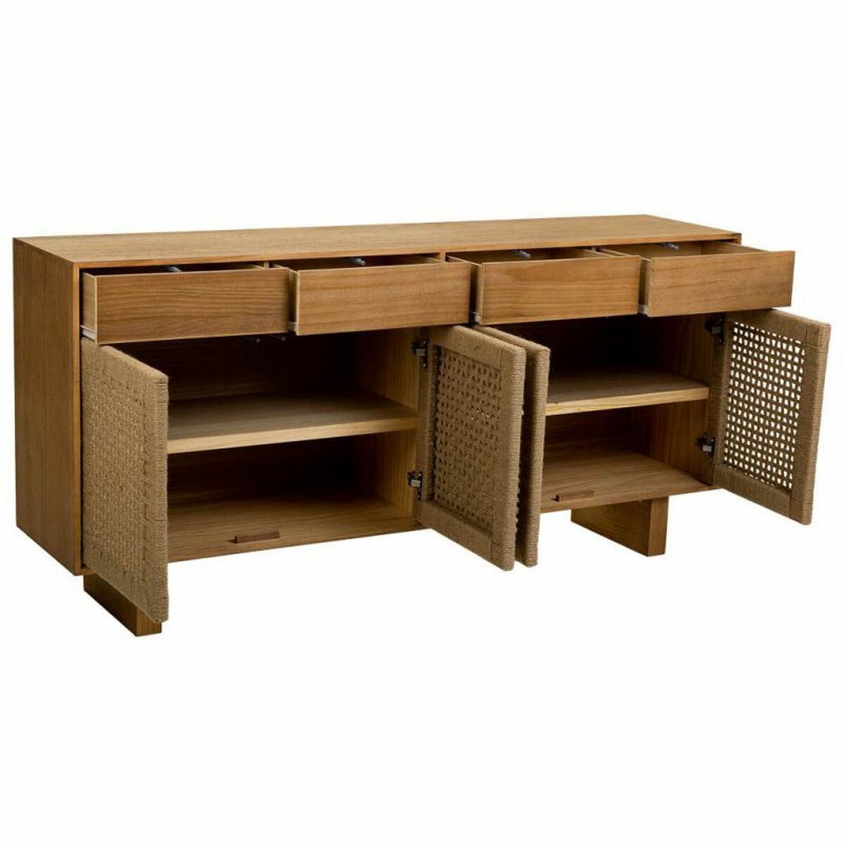 Skänk Alexandra House Living Brun Granträ Paulowniaträ 36 x 75 x 160 cm - 4