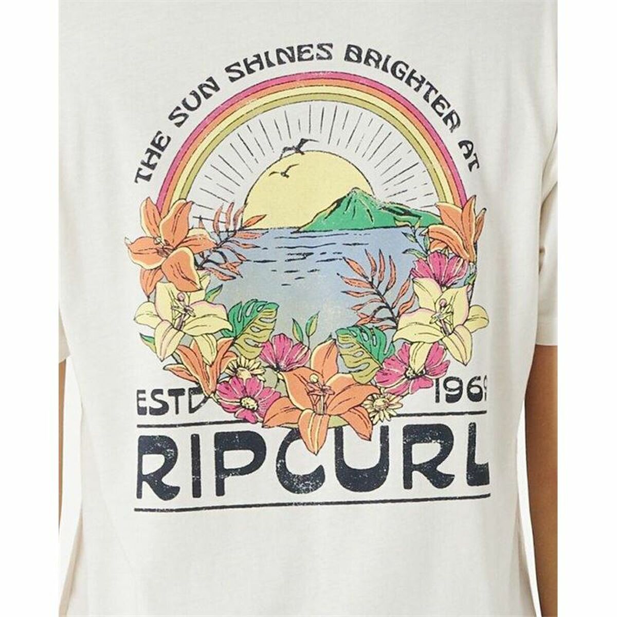 T-shirt med kortärm Rip Curl Sun Relaxed Vit - 4