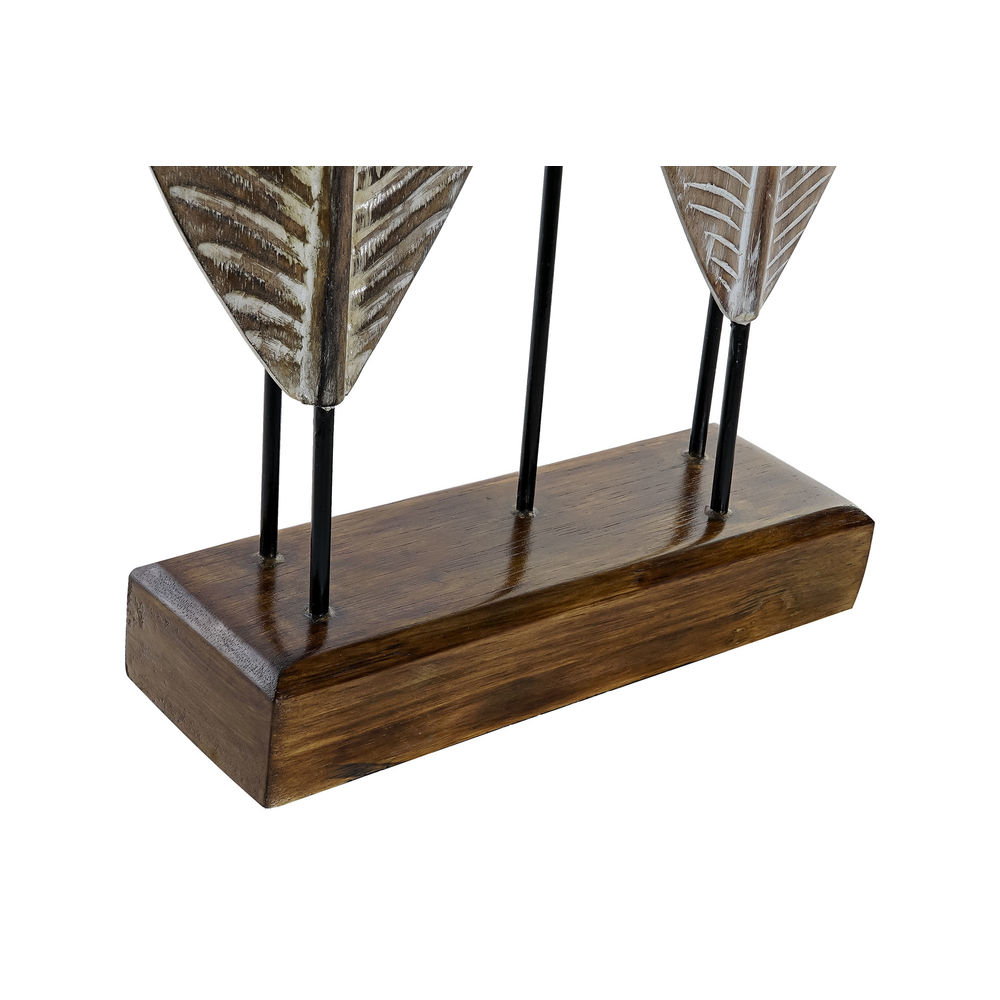 Prydnadsfigur DKD Home Decor Bambu Järn Blad (33 x 10 x 81 cm) - 2
