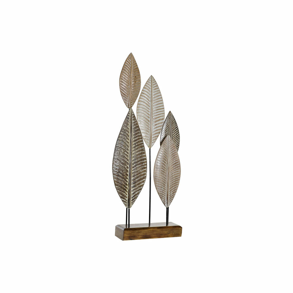 Prydnadsfigur DKD Home Decor Bambu Järn Blad (33 x 10 x 81 cm) - 4