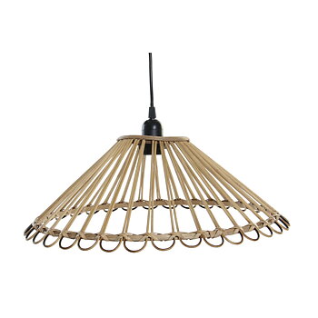Taklampa DKD Home Decor Rattan 220 V 50 W (45 x 45 x 17 cm)