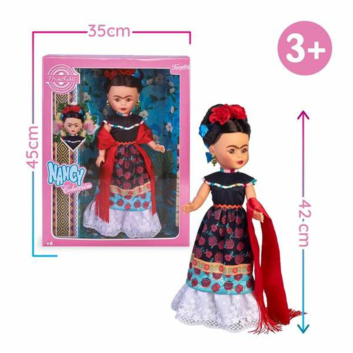 Docka Nancy 43 cm Frida Kahlo - 2