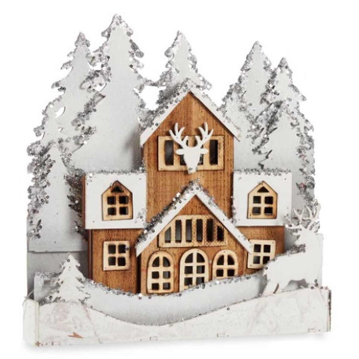 Prydnadsfigur Krist+ Vit Brun Stad 44 x 43 x 6 cm Ljus (4 antal) - 5