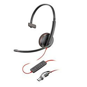 Hörlurar med Mikrofon HP Blackwire 3210 Svart