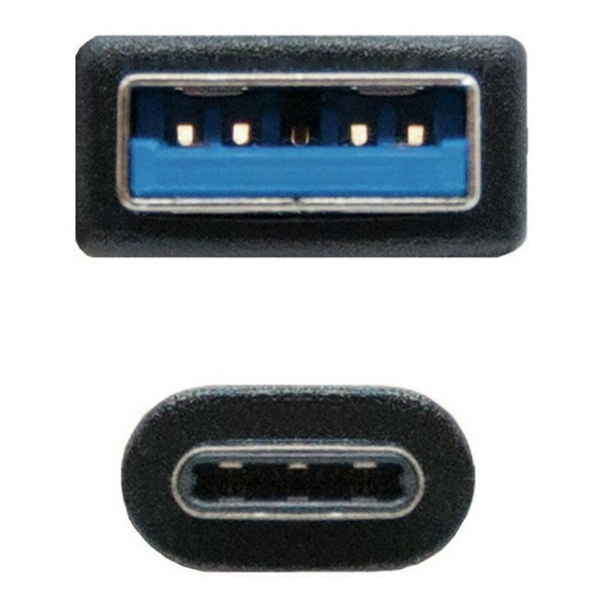USB till Mini USB Kabel NANOCABLE 10.01.4000 (0,5M) Svart - 3