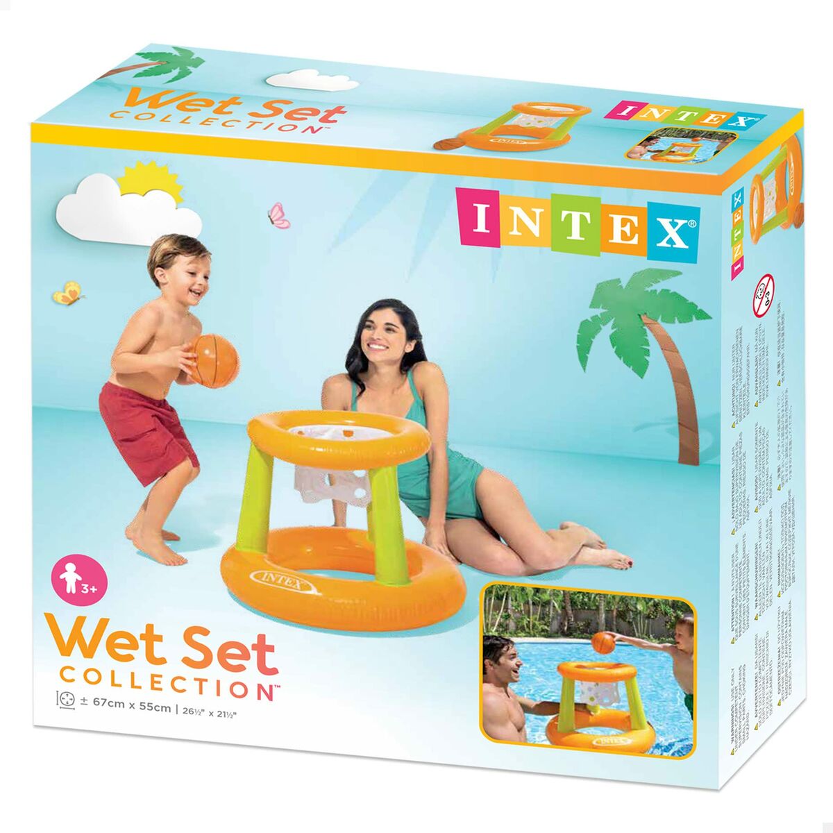 Uppblåsbar spel Intex Orange Grön Basketkorg 67 x 55 cm - 6