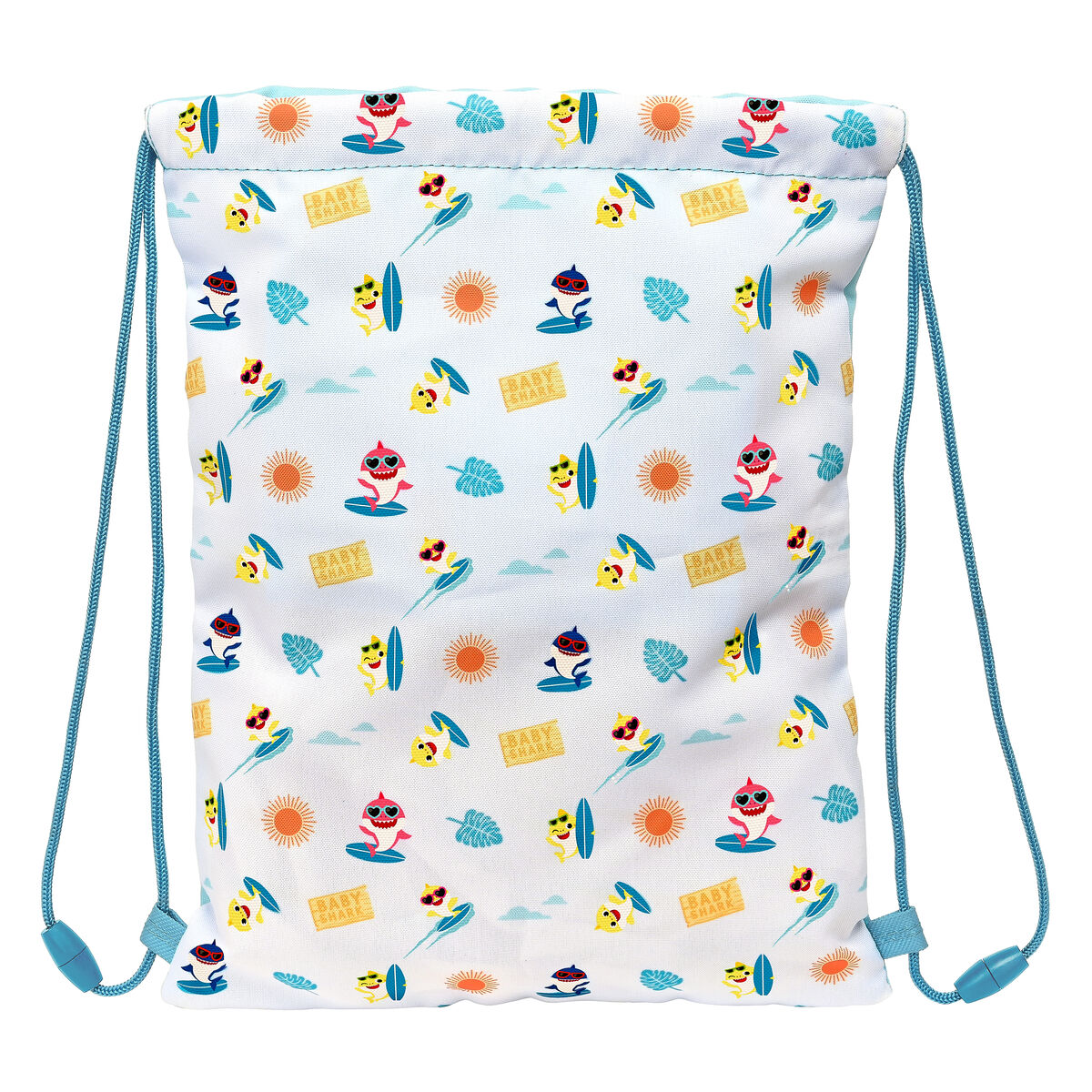 Skopåse med remmar Baby Shark Surfing Blå Vit 26 x 34 x 1 cm - 3