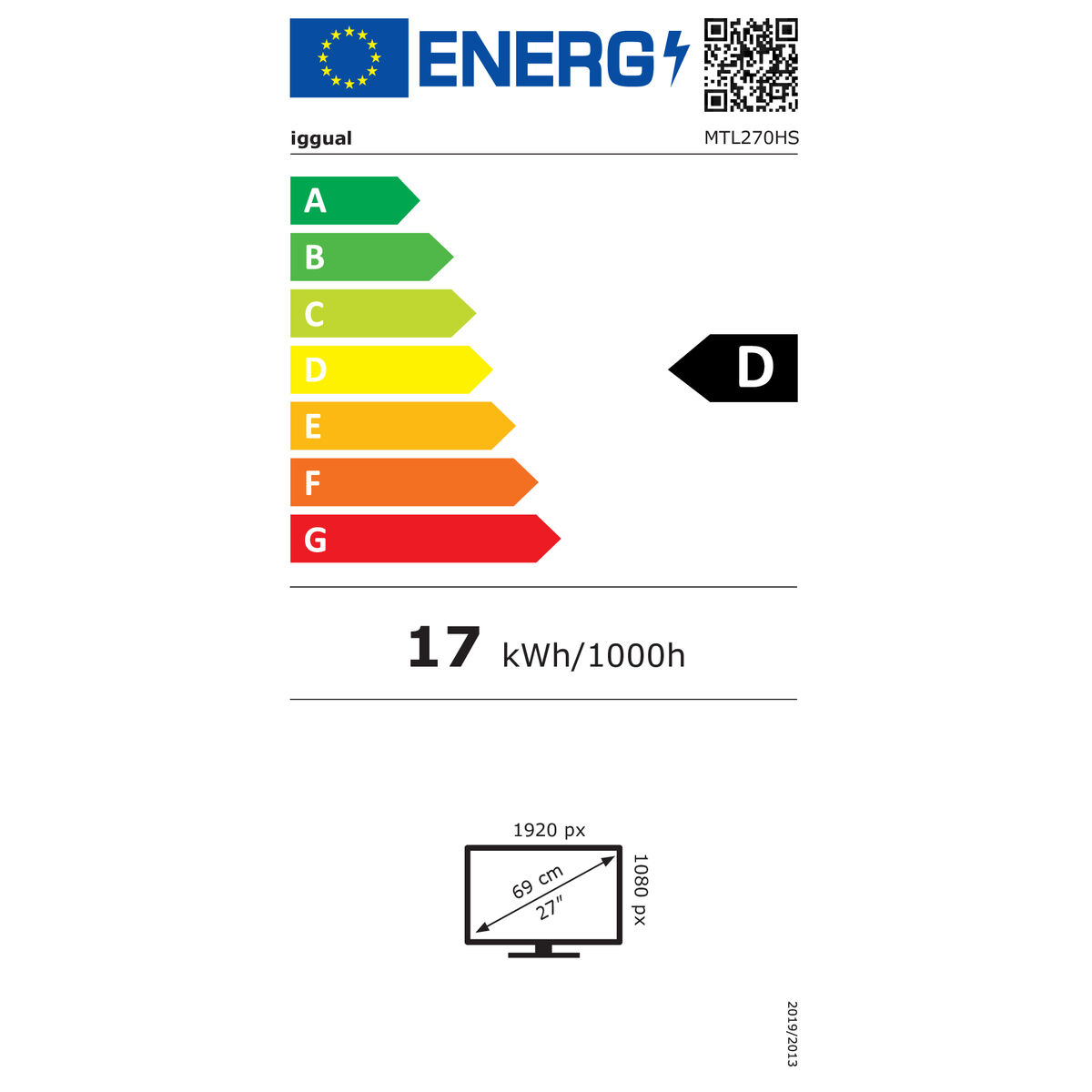 Pekskärm iggual MTL270HS 27" LED IPS 75 Hz - 7