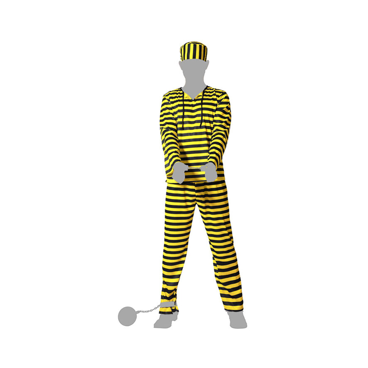 Maskeraddräkt vuxna Gul Fånge - 5