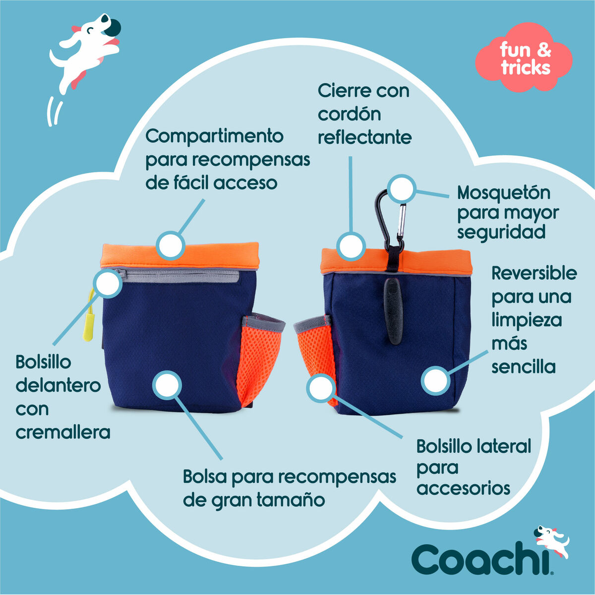 Bag Coachi Train & Treat Blå Korall - 7