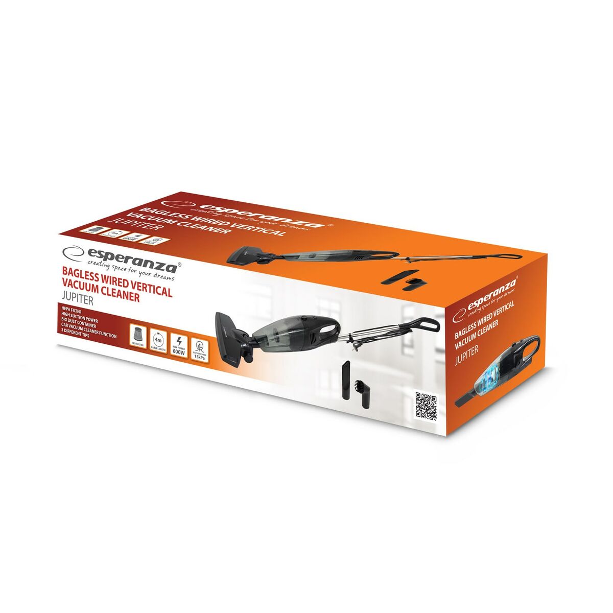Dammsugarborste Esperanza EHV101K 600 W - 2