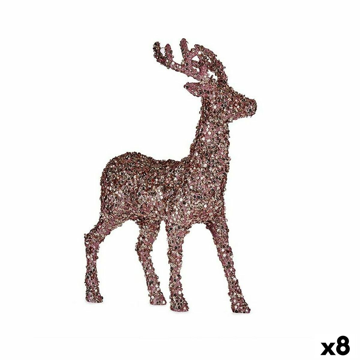 Julrenar Krist+ Rosa Gyllene Julrenar 15 x 45 x 30 cm Glitter (8 antal)