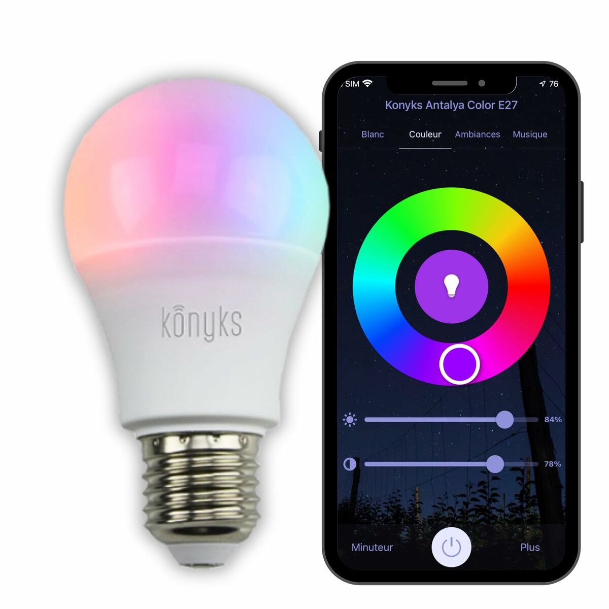 Smart-Lampa Konyks Vit E27 - 3