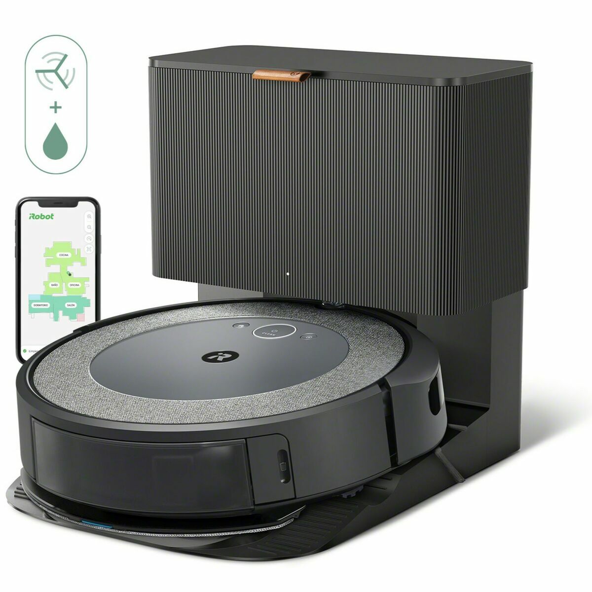 iRobot Robotdammsugare Roomba i557840 röststyrning rund svart grå Renoverad A+ - 2