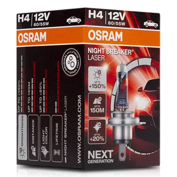 Glödlampa för bil Osram 64193NL H4 12V 60/55W 3900K - 2