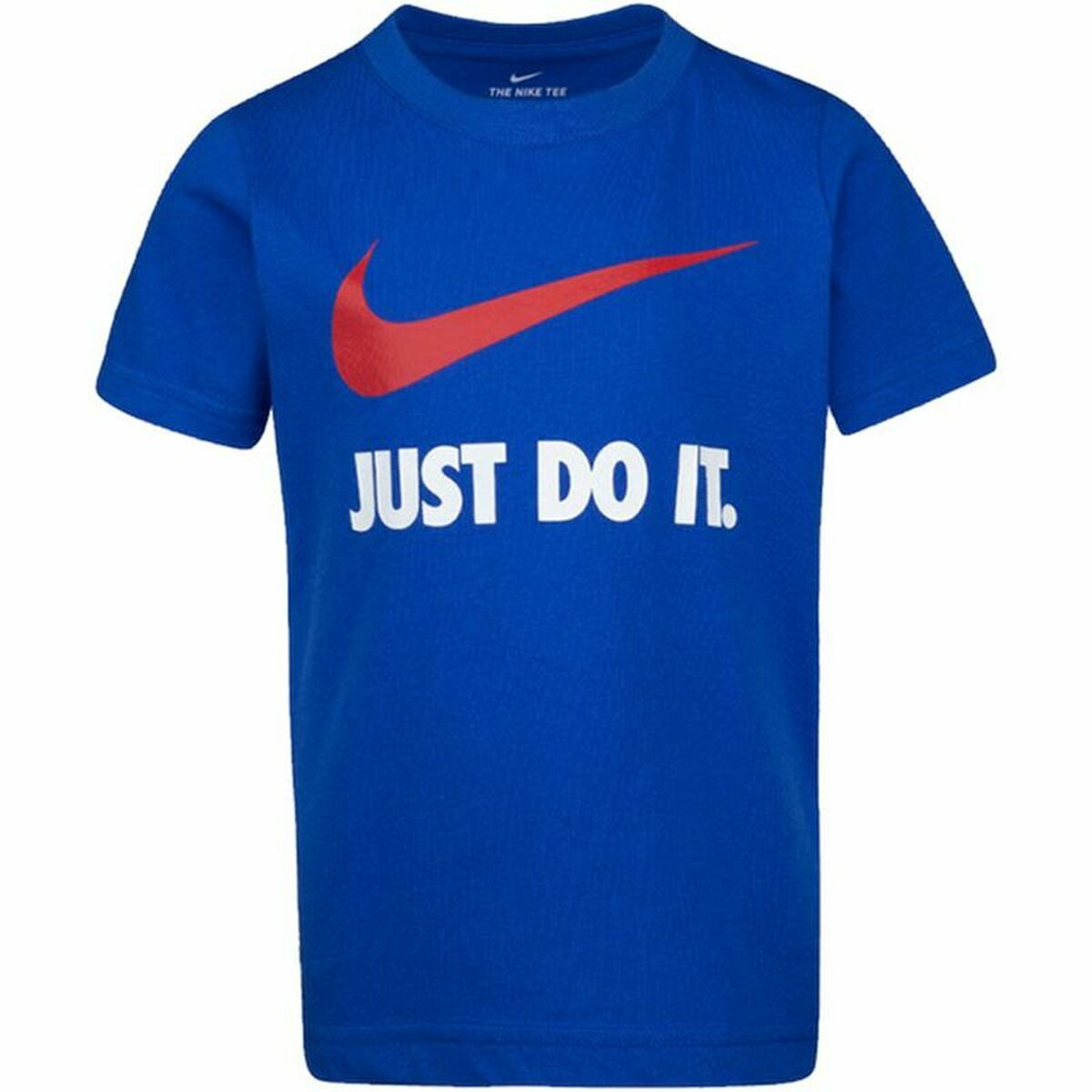 Barn T-shirt med kortärm Nike Swoosh Blå - 17
