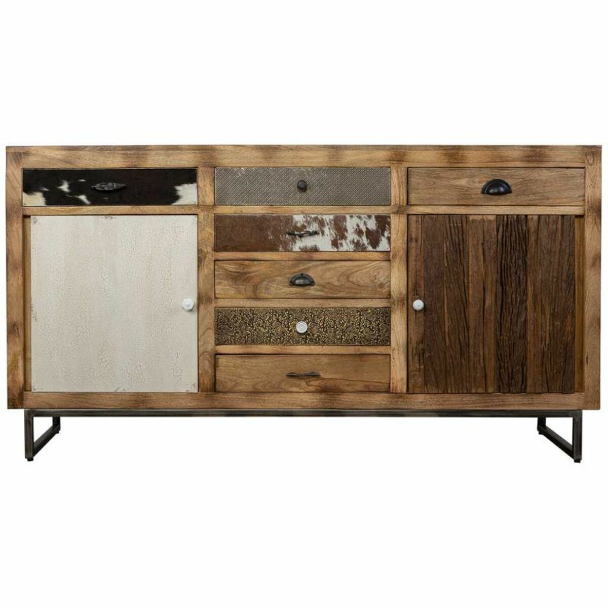 Skänk Alexandra House Living Brun Trä Metall Järn 47 x 95 x 180 cm - 5