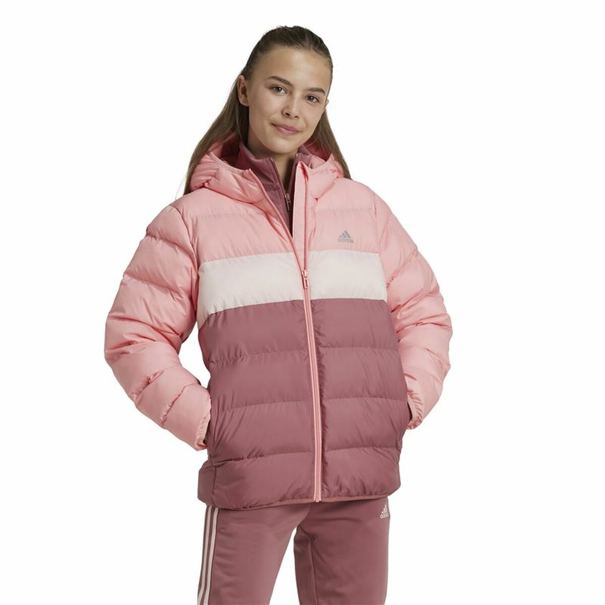 Sportjacka, Barn Adidas Synthetic Down Rosa - 2