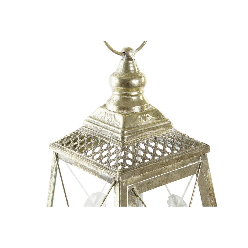 Lykta DKD Home Decor Glas Gyllene Metall (18 x 18 x 36 cm) - 2