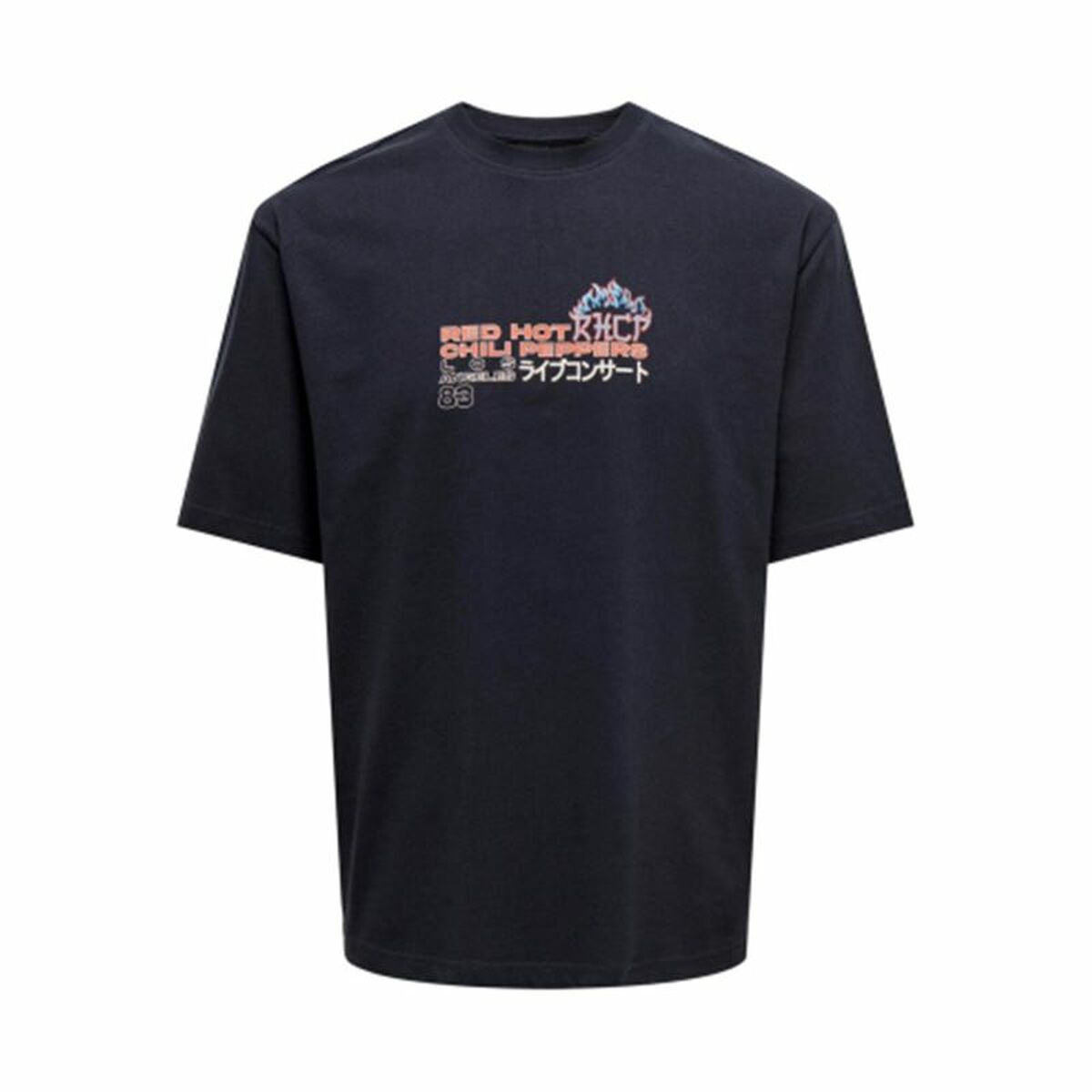T-shirt med kortärm Herr Only & Sons Onslooney Rlx Svart