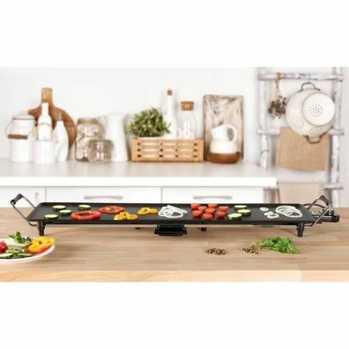 Grillplatta Continental Edison CEGPL872B noir 1800 W - 3