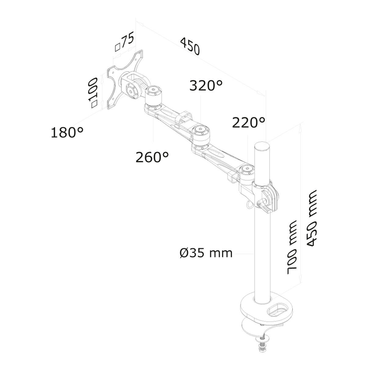 Bordfäste för Skärm Neomounts FPMA-D935G 10" 30" - 3