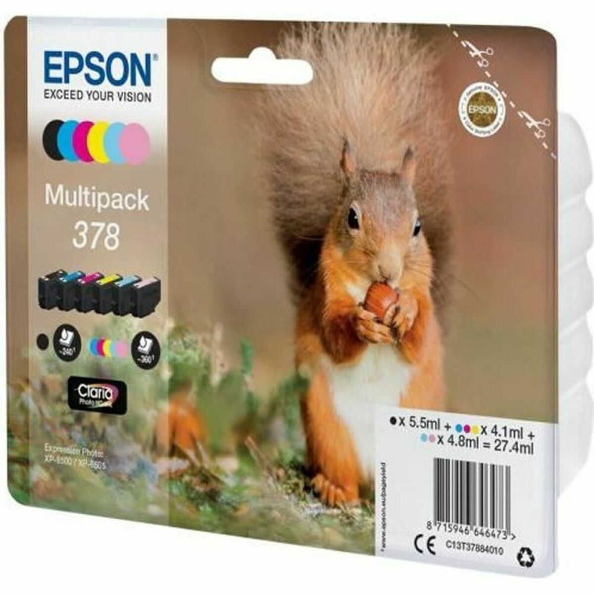 Original Bläckpatron Epson Multipack 378 Gul Svart Turkos Magenta