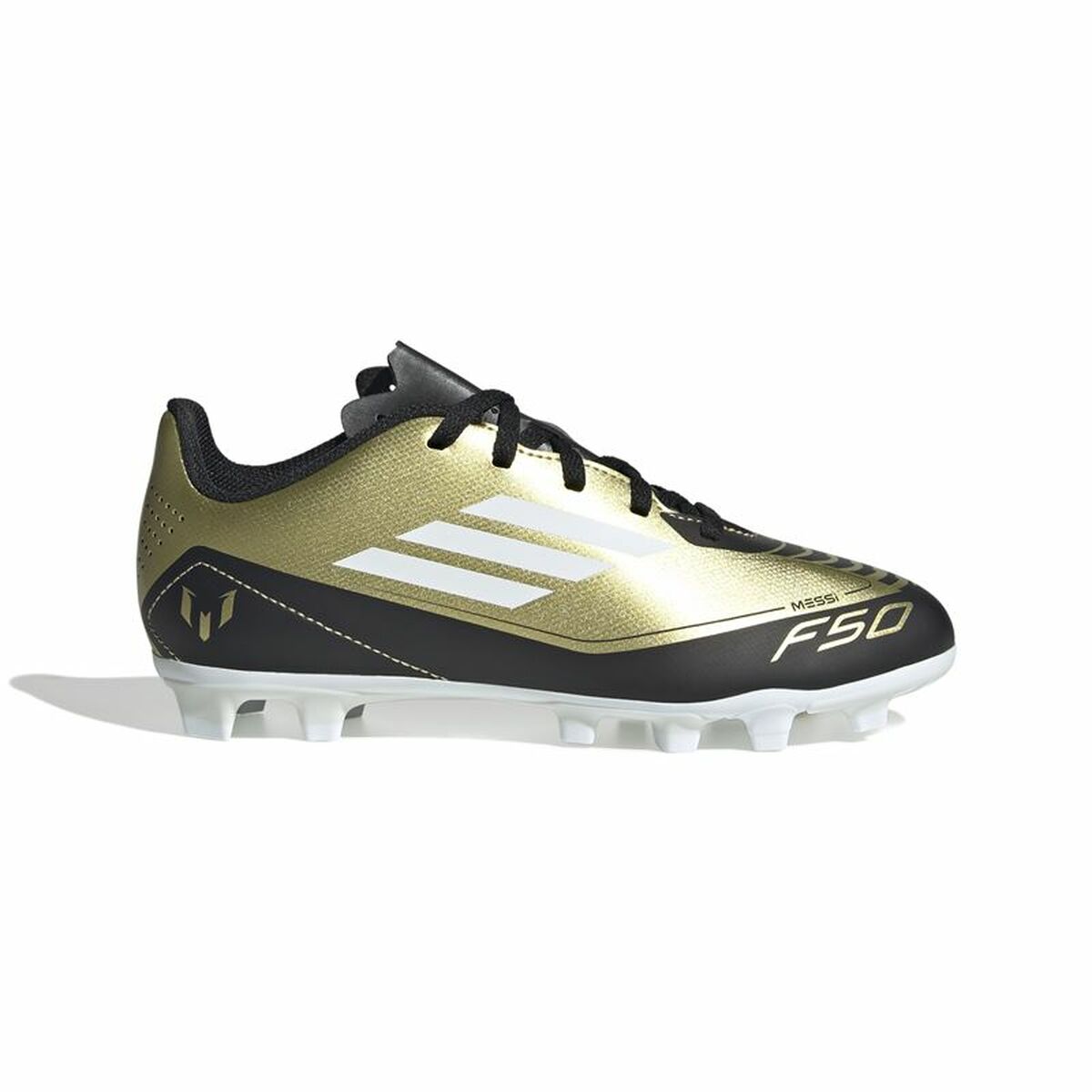 Fotbollsskor för barn Adidas F50 Club Messi Vit Gyllene